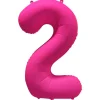 Ballon Neon Rose : Chiffre 2 - RueDeLaFete