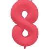 Ballon Neon Rouge : Chiffre 8 - RueDeLaFete