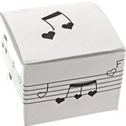 Ballotin carré Musique, Blanc - RueDeLaFete