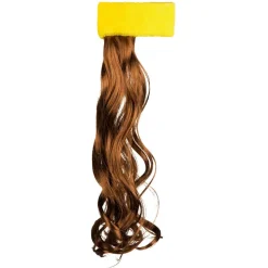 Bandeau jaune avec cheveux bruns - RueDeLaFete