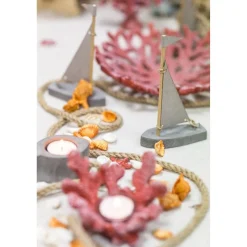 Bateau ciment voile grise 16cm - RueDeLaFete