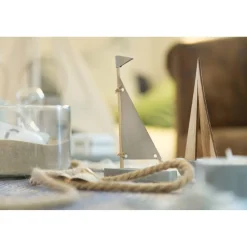 Bateau ciment voile grise 16cm - RueDeLaFete