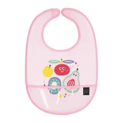 Bavoir en toile cirée rose tutti frutti - Petit Jour Paris