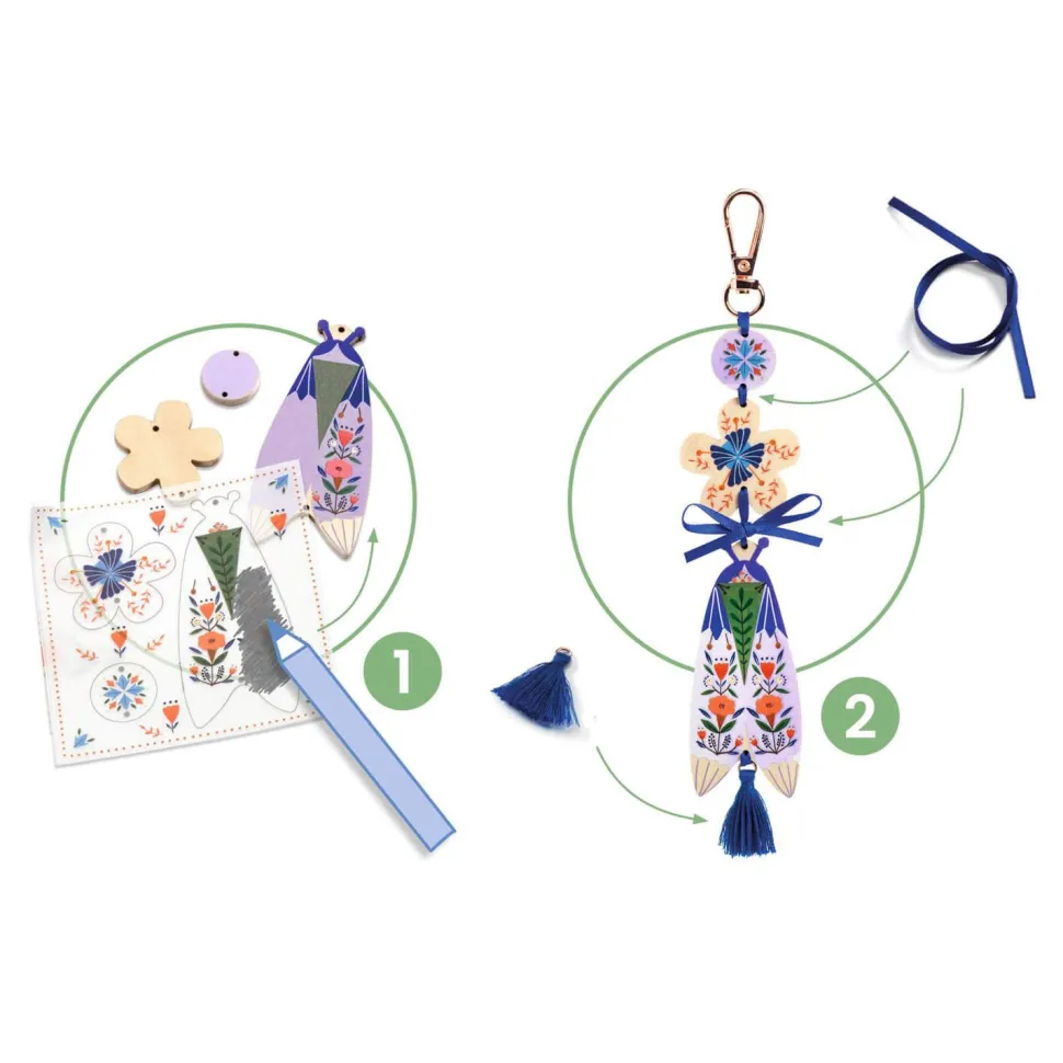 Bijoux de sac à créer : Butterflies - Djeco