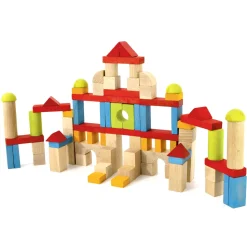 Blocs de construction : 82 pièces en bois - JeuJura
