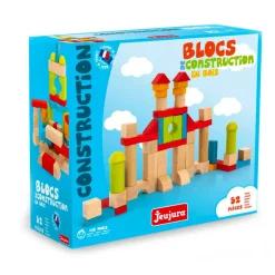 Blocs de construction : 52 pièces en bois - JeuJura