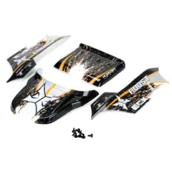 Body, Black/Orange: 1/18 4WD Roost - ECX - Electrix RC