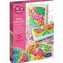 Boites à bijoux à diamanter : flamants roses - Sentosphère