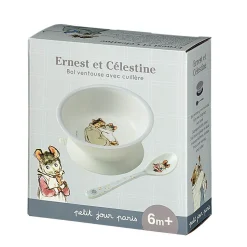 Bol ventouse et cuillère : Ernest et Célestine - Petit Jour Paris
