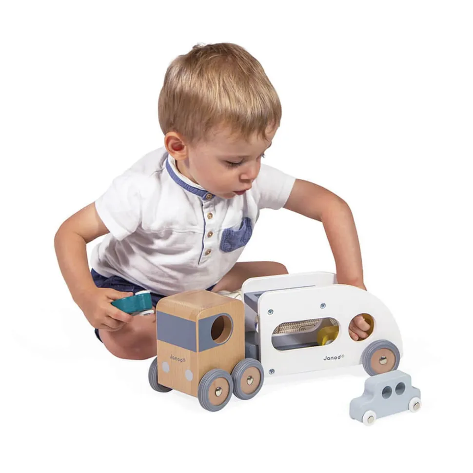 Bolid - Camion Porte-Autos Avec 3 Vehicules - Janod