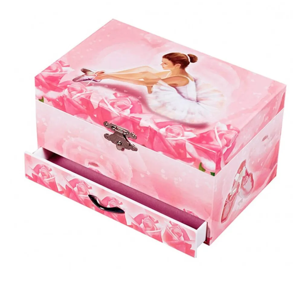 Boîte à bijoux musicale phosphorescente : Ballerine Rose - Trousselier