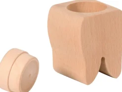 Boîte à dents en bois, Dim. 4 x 4 x 6 cm - Eduplay