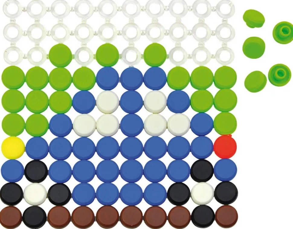 Boîte avec 10 plateaux et 1000 boutons à clipser - Eduplay