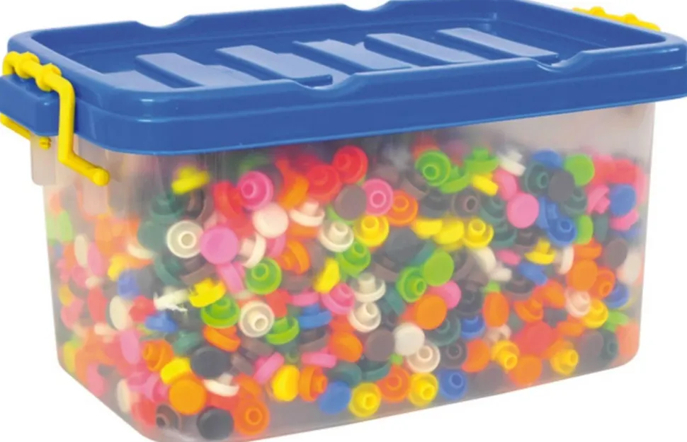 Boîte avec 10 plateaux et 1000 boutons à clipser - Eduplay