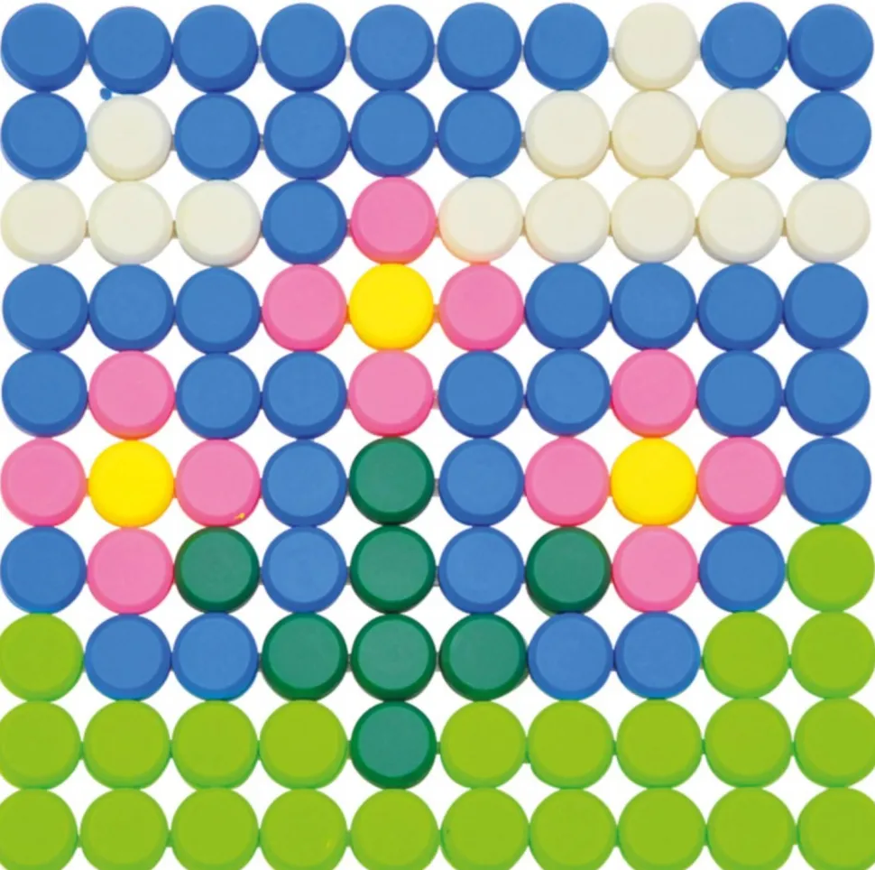 Boîte avec 10 plateaux et 1000 boutons à clipser - Eduplay