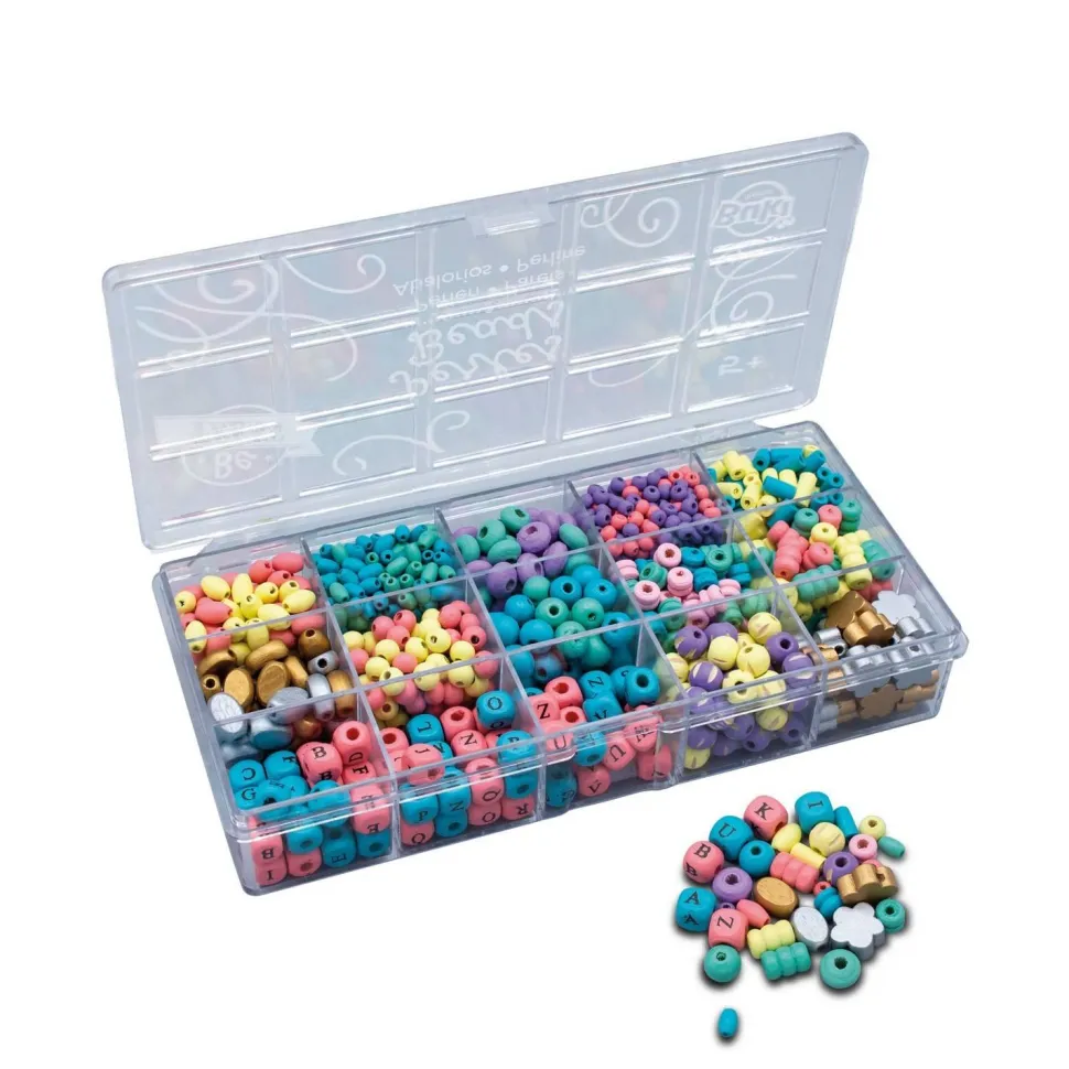 Boîte de perles en bois - couleurs - Buki France