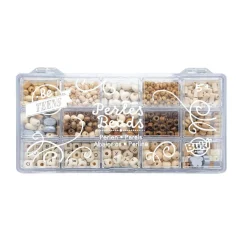 Boîte de perles en bois - naturel - Buki France