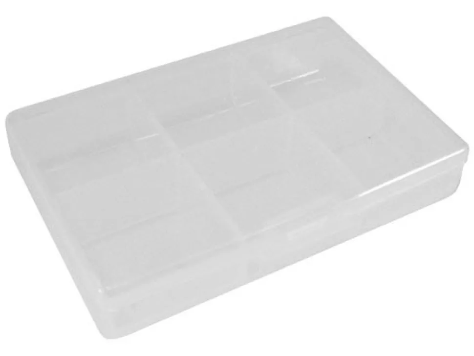 BOÎTE DE RANGEMENT EN PLASTIQUE (62 x 86 x 19 mm / 2.44" x 3.35" x 0.75") - 6 COMPARTIMENTS - Velleman