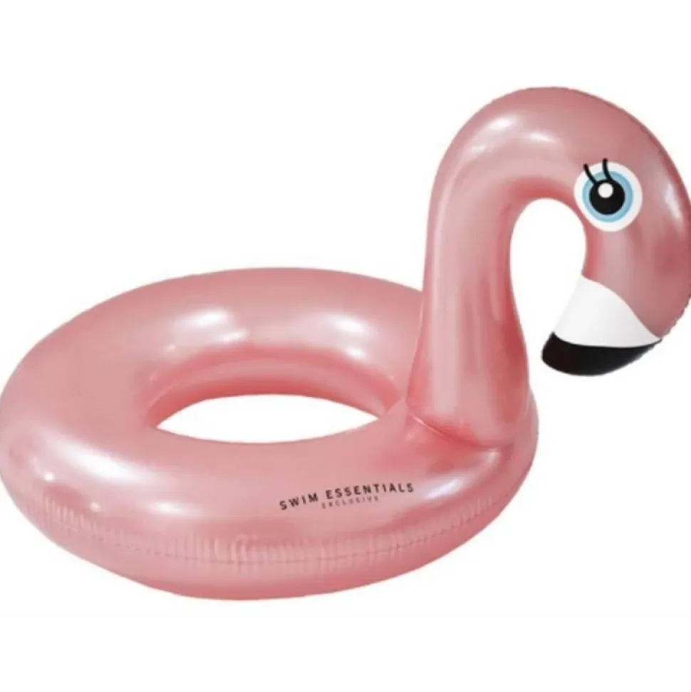 Bouée De Bain - Flamant Rose-Doré - 95 Cm - Swim Essentials