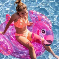 Bouée De Bain - Neon Léopard Flamant Rose - 150 Cm - Swim Essentials