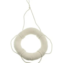 Bouée tissu déco à suspendre ivoire, 16cm - RueDeLaFete