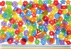 Boutons à enfiler 144 pièces avec 6 cordes - Eduplay