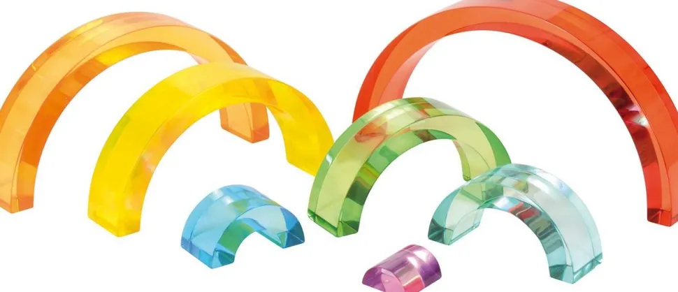 Briques acryliques arc-en-ciel - Eduplay