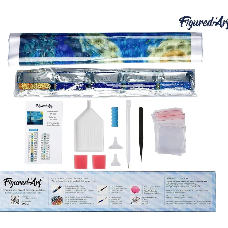 Broderie diamant : Affiche Poster Paris 2 - sans chassis en bois - Figured'Art