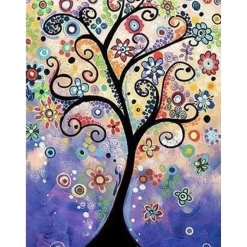 Broderie diamant : Arbre de Vie - sans chassis en bois - Figured'Art