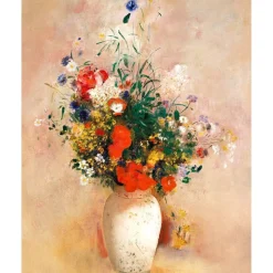 Broderie diamant : ase de Fleurs - Odilon Redon - sans chassis en bois - Figured'Art