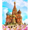 Broderie diamant : Cathédrale St Basil - toile tendue sur chassis - Figured'Art