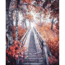 Broderie diamant : Chemin des Bois - sans chassis en bois - Figured'Art