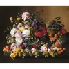 Broderie diamant : Fleurs et Fruits - Severin Roesen - sans chassis en bois - Figured'Art