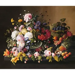 Broderie diamant : Fleurs et Fruits - Severin Roesen - sans chassis en bois - Figured'Art