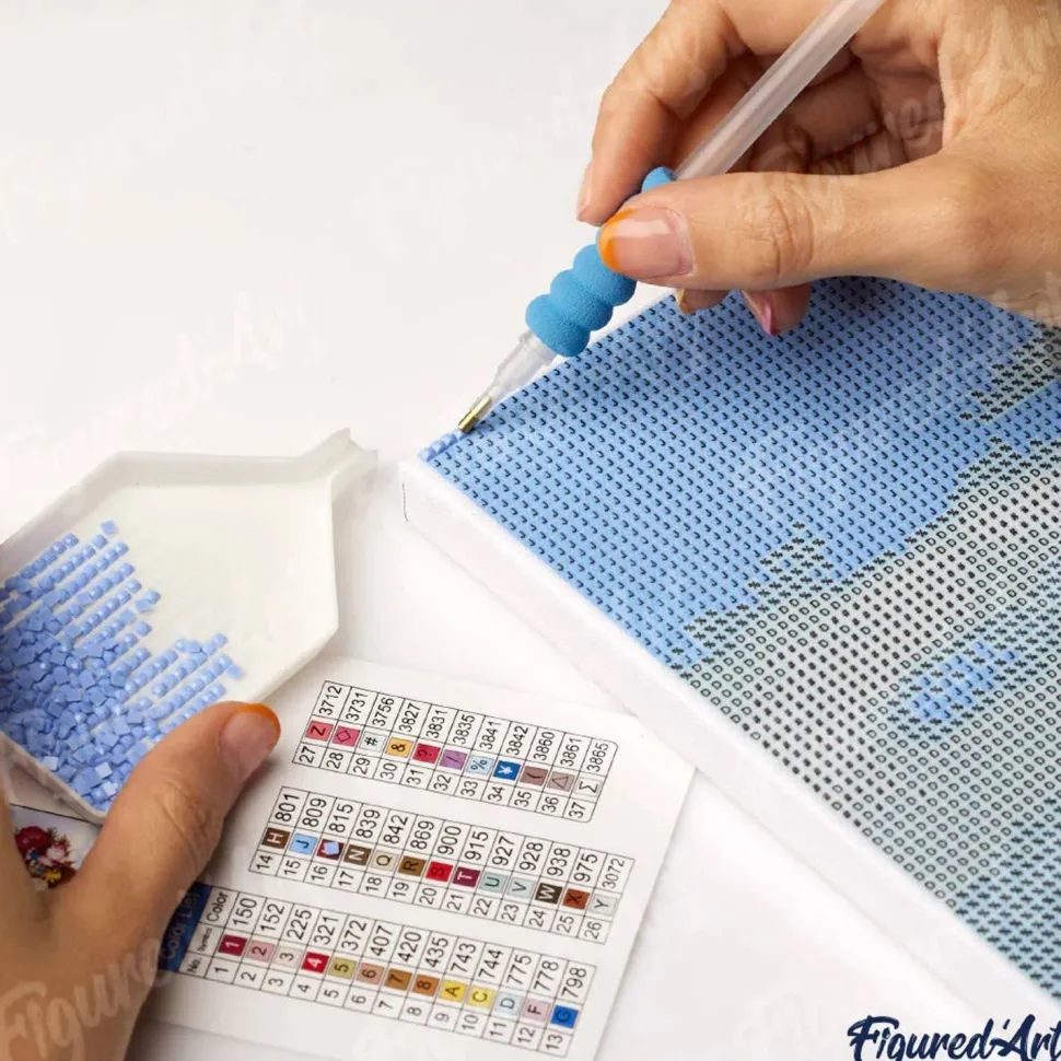 Broderie diamant : La terrasse à Sainte-Adresse - Monet - toile tendue sur chassis - Figured'Art