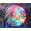 Broderie diamant : Pleine Lune Colorée - sans chassis en bois - Figured'Art