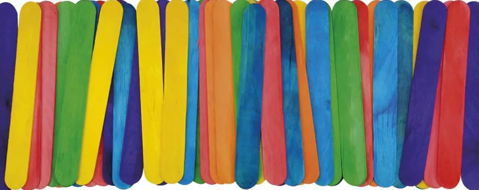 Bâtonnet à bricoler multicolore grand, set de 50 - Eduplay