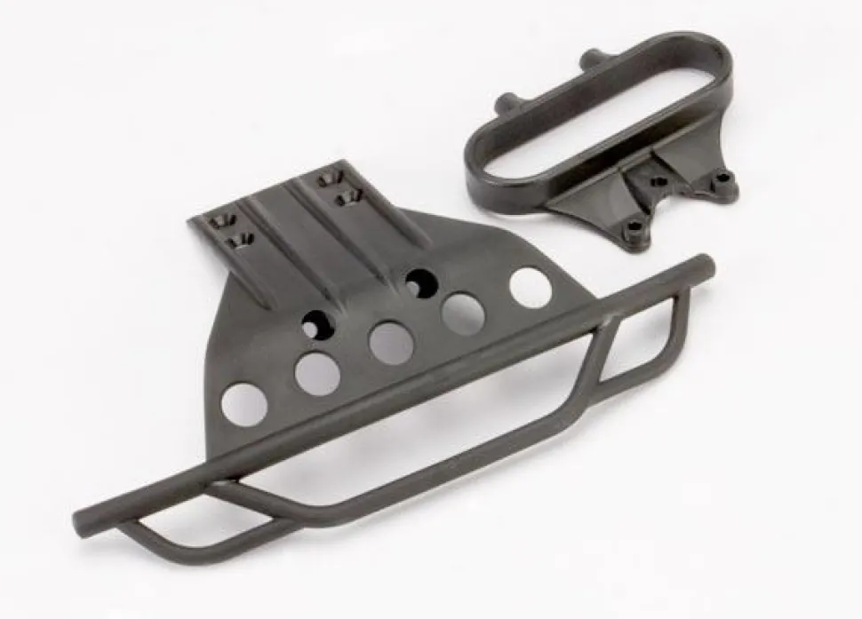 Bumper, front/ bumper mount, front (black) - Traxxas
