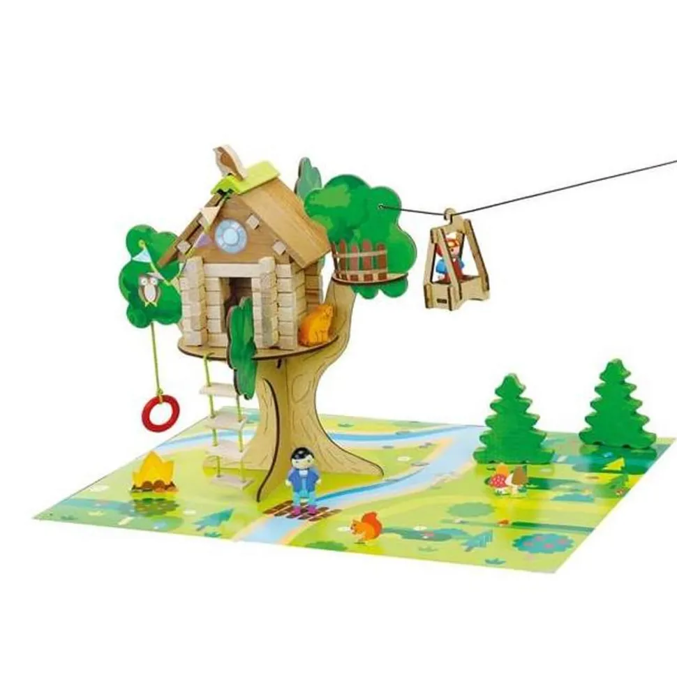 Cabane perchée et sa tyrolienne : 70 pièces - JeuJura