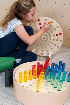 Cadre perforé rond pour cylindres en acrylique - Eduplay