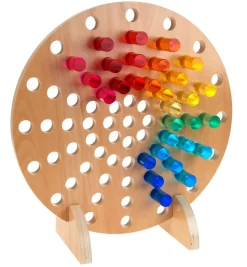 Cadre perforé rond pour cylindres en acrylique - Eduplay