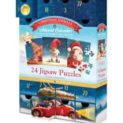 Calendrier de l'Avent : 24 Puzzles : Animaux de Noël - Eurographics