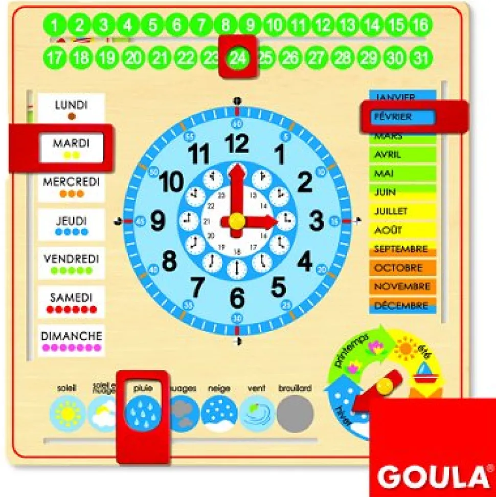 Calendrier-horloge - Goula