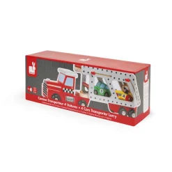 Camion transporteur 4 voitures Story Racing - Janod