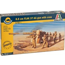 Canon FLAK 37 AA 88 mm et huit figurines - Italeri