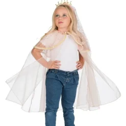 Cape de princesse rose 75cm avec Serre-tête, enfant - RueDeLaFete
