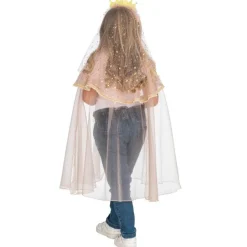 Cape de princesse rose 75cm avec Serre-tête, enfant - RueDeLaFete