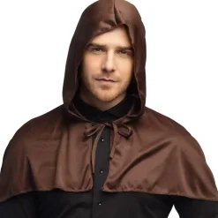 Cape médiévale marron 65cm - RueDeLaFete