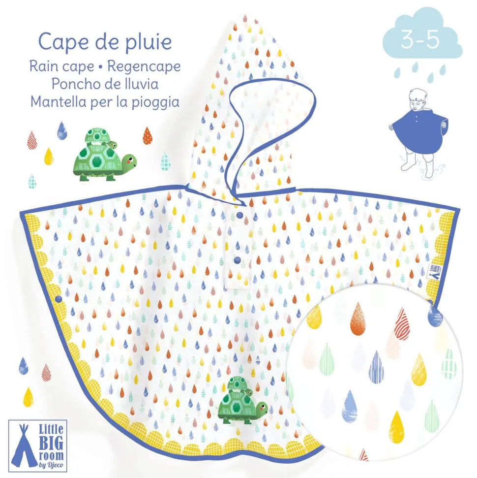 CAPES DE PLUIE - LITTLE BIG ROOM : Tortue - Djeco