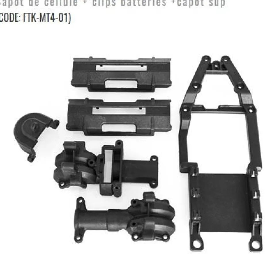 Capot de cellule + clips batteries +capot sup - FunTek - Funtek